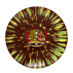 & Barnes Shit Happens Brown with Yellow Splatter Ltd Ed Autographed Exclusive Variant Vinyl