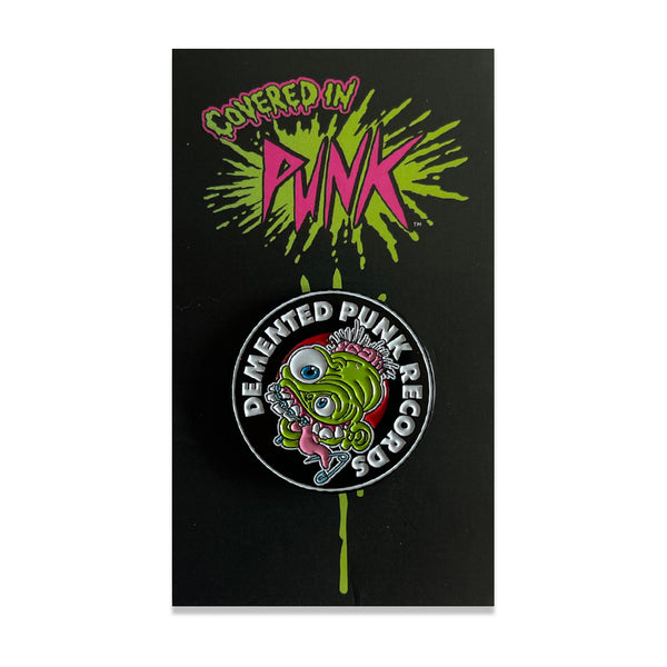 Demented Punk Logo Enamel Pin