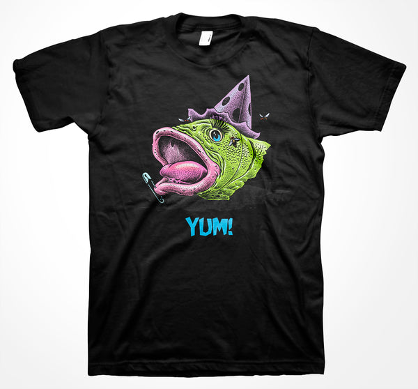 Official Demented Punk Yum Fish Head T-Shirt, Apparel
