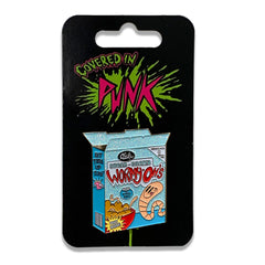 Wormy Oh’s Glitter Cereal Box Enamel Pin
