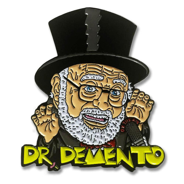 DR. DEMENTO ENAMEL PIN