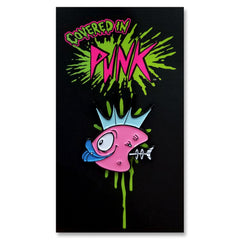 PINK FISH HEADS TOON: ENAMEL PIN