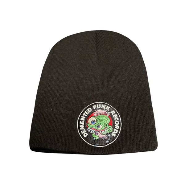 Demented Punk Logo Embroidered Beanie