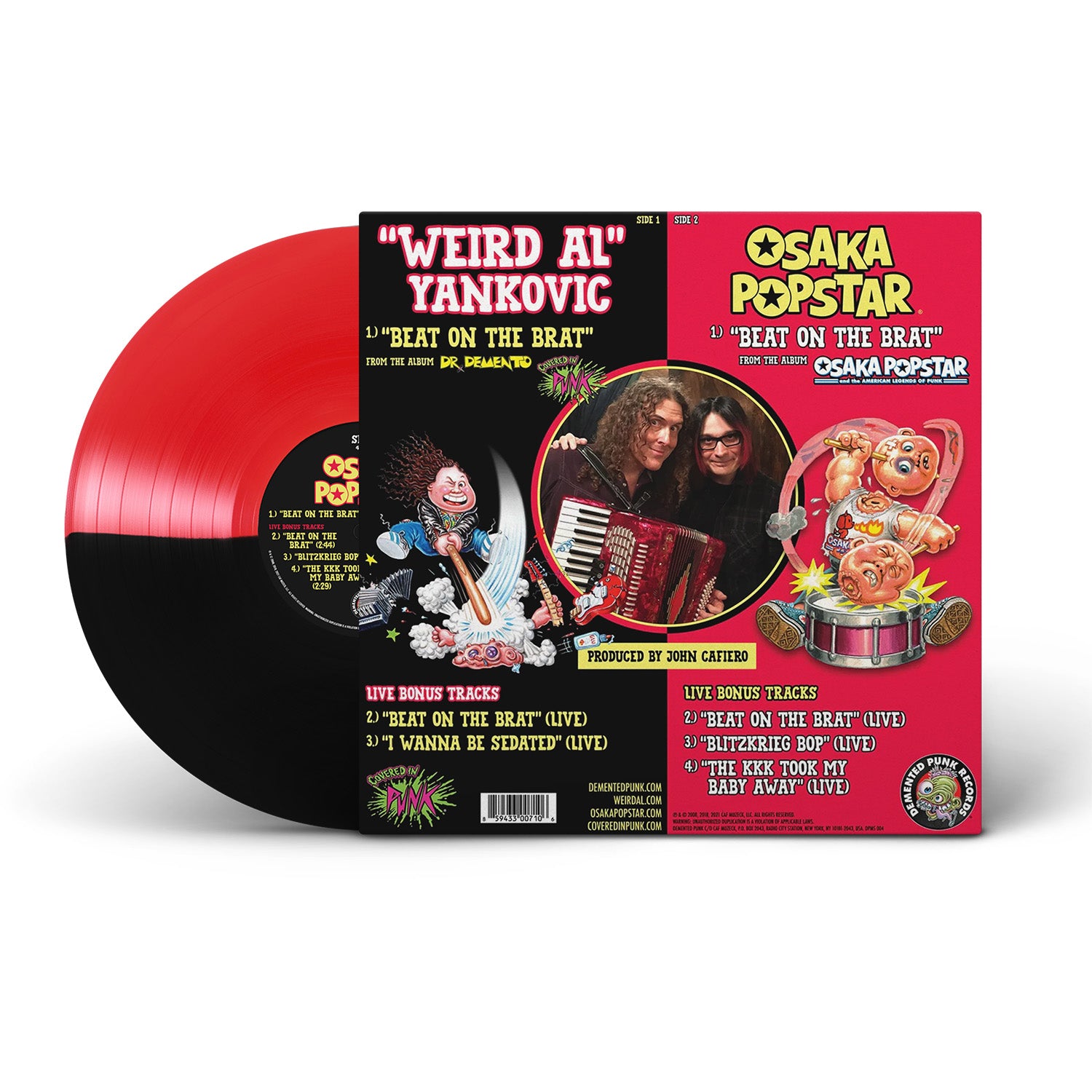 Weird Al / Osaka Popstar “Beat on the Brat” 12-inch HALF RED/HALF 