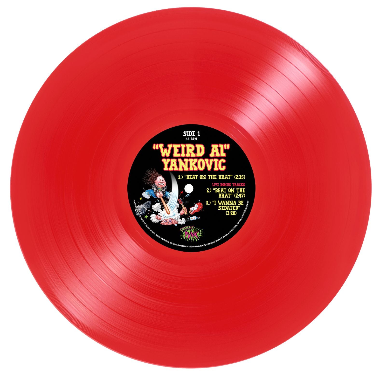 Weird Al / Osaka Popstar “Beat on the Brat” 12-inch RED vinyl 